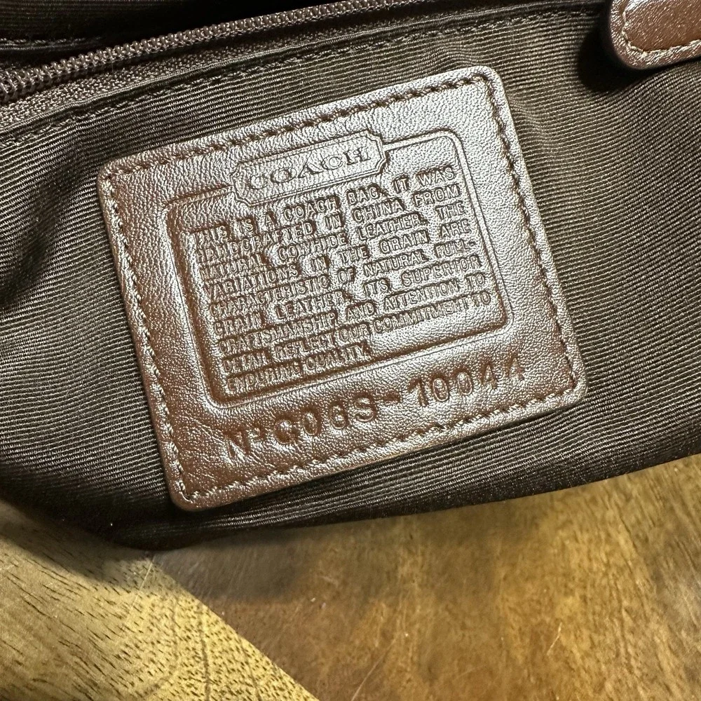 Coach Brown Leather Shoulder Bag with Braided Strap